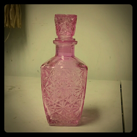 Other - Pink glass decorative bottle
